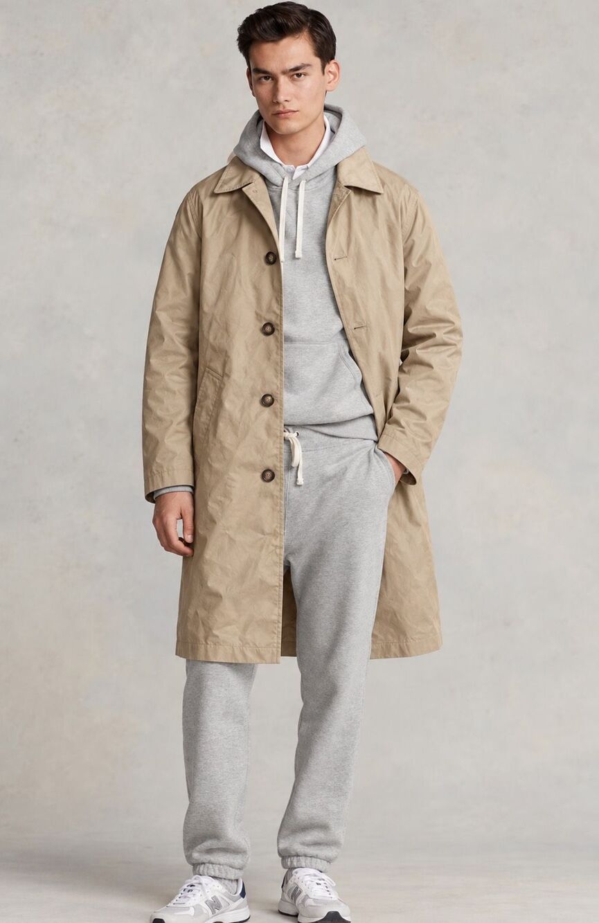 NWOT Ralph Lauren Men’s Tan trench Car Coat, Size 44R $395